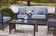 Signature Design by Ashley® Bridges Beach 4-Piece Black/Gray Aluminum/Fabric Outdoor Conversation Set-4