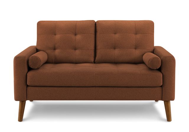 Monarch Specialties Inc. Rust 58" Loveseat with 2 Pillows-0