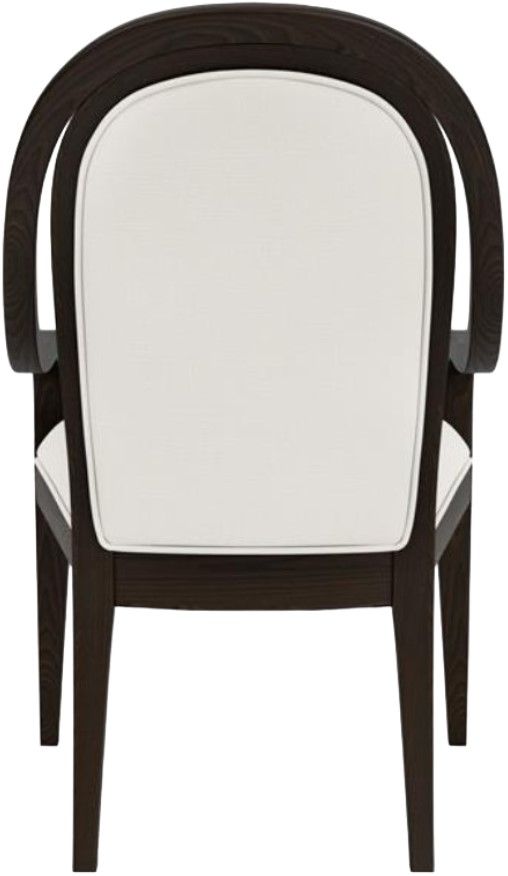 Riverside Furniture Lydia Dark Cabernet/White Curved Upholstered Arm Chair-3