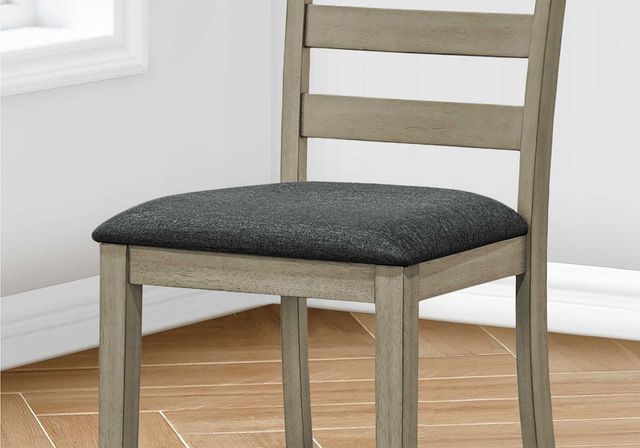 Monarch Specialties Inc. 2-Piece Grey 44" Dining Upholstered Dining Counter Height Chairs Set-1