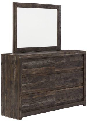 Benchcraft® Vay Bay 6-Piece Charcoal King Bookcase Panel Bed Set-2