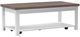 Legends Home Hampton Barnwood Coffee Table with Jasmin White Base-0