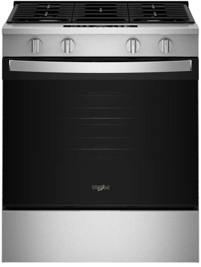 Whirlpool® 30'' Stainless Steel Smart Slide-In Gas Range with No Preheat Mode and Slow Cook-0