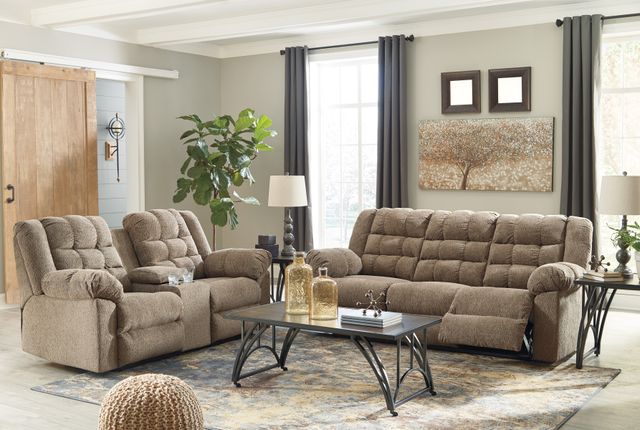 Signature Design by Ashley® Workhorse Cocoa Reclining Sofa-4