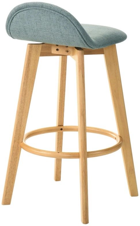 Armen Living Vera 4-Piece Brown/Teal Barstool Set-3