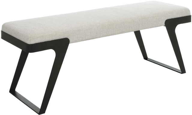 Uttermost® Hover Black/White Modern Bench-0