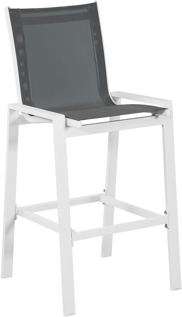 Meridian Furniture Nizuc 2-Piece Grey Outdoor Patio Mesh Barstool-0