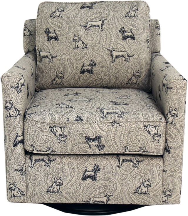 Fusion Furniture Homecoming Biscuit Iron Swivel Glider Chair-1