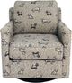 Fusion Furniture Homecoming Biscuit Iron Swivel Glider Chair-1