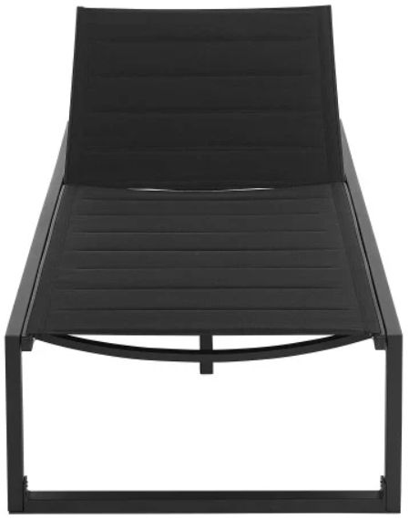 Linon Alora Black Aluminum/Fabric Chaise Lounge-2