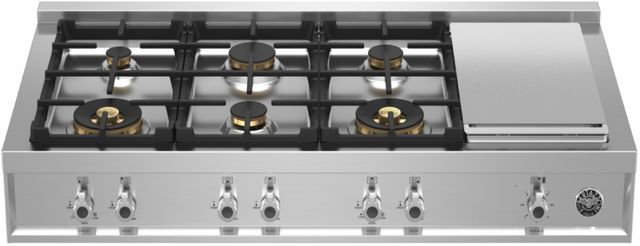 Bertazzoni Professional Series 48" Stainless Steel Gas Rangetop-0
