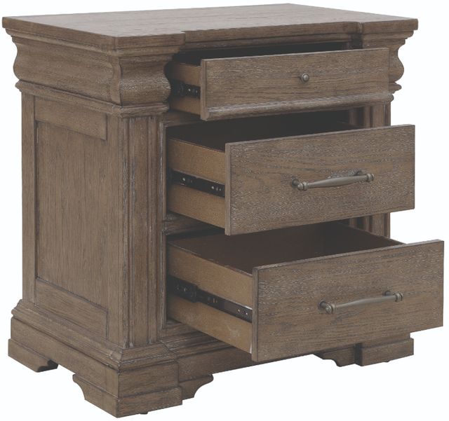 Pulaski™ Hickory Creek Natural Bark 3-Drawer Nightstand-2
