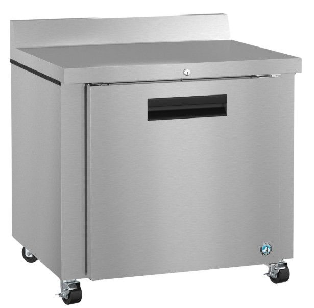 Hoshizaki Steelheart® 36" 9.9 Cu. Ft. Stainless Steel Single Section Worktop Refrigerator with Lock-2