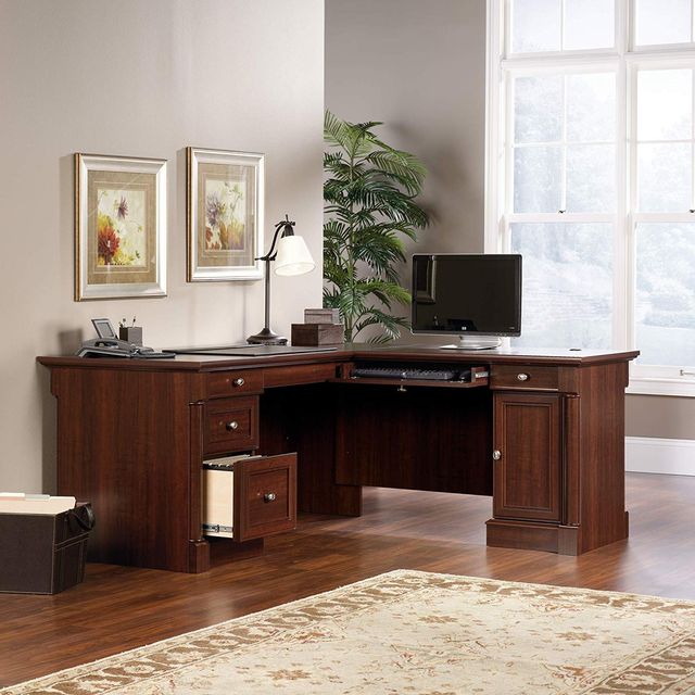 Sauder® Palladia® Select Cherry L-Shaped Desk-2