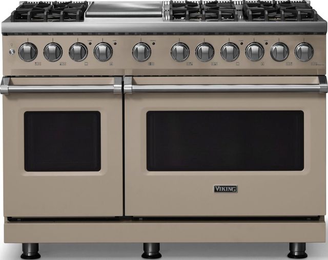 Viking® 5 Series 48" Nantucket Pro Style Dual Fuel (LP) Range with Polished Chrome Trim-0