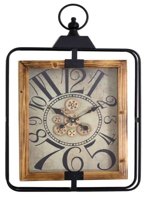YHD Black/Gold Gear Clock-0