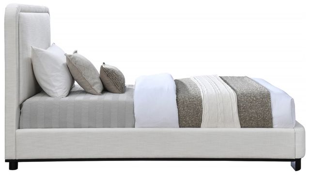 Meridian Furniture Nolita Cream/Black Twin Linen Textured Upholstered Panel Bed-2