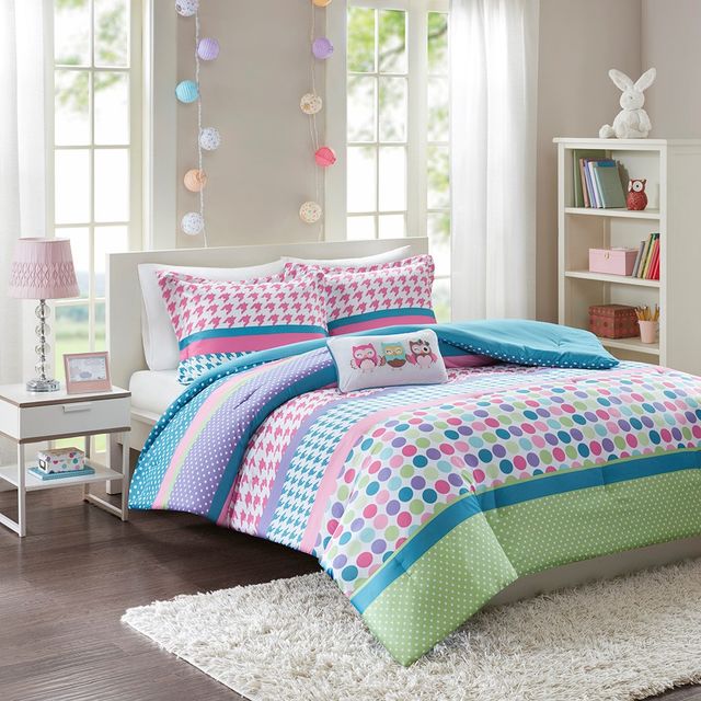 Olliix by Mi Zone Katie Aqua Full/Queen Comforter Set-0