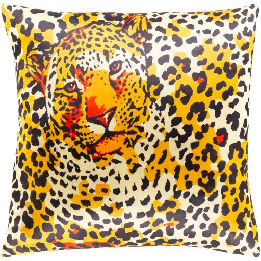 Surya Chloe Saffron 20"x20" Toss Pillow with Polyester Insert-0