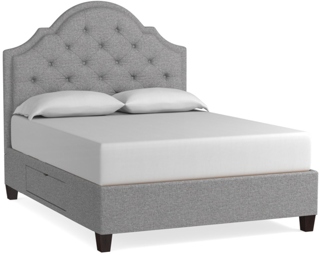 Bassett® Furniture Custom Upholstered Beds Barcelona Bonnet Storage Bed-1