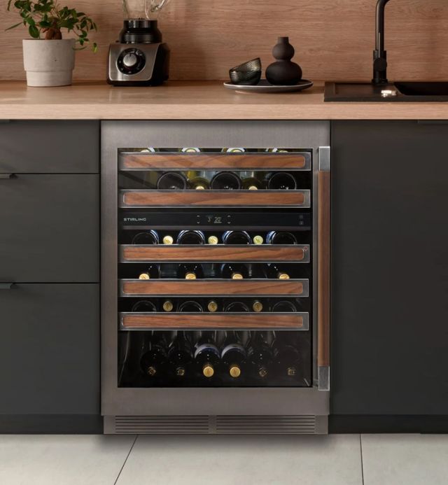 Stirling 24" 5.3 Cu. Ft. Stainless Steel Wine Cooler-1