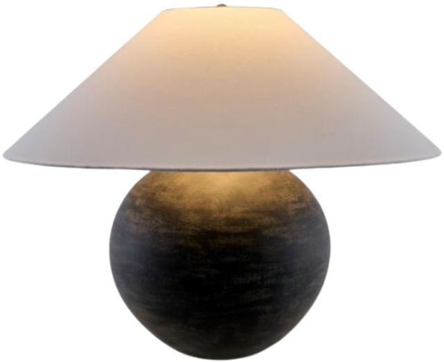 Surya Saint Martin Glazed Charcoal Table Lamp-2