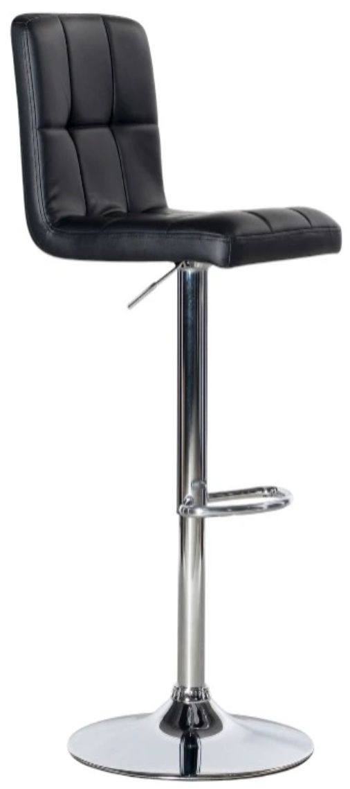 Powell® Brandt Black/Chrome Adjustable Bar Stool-0