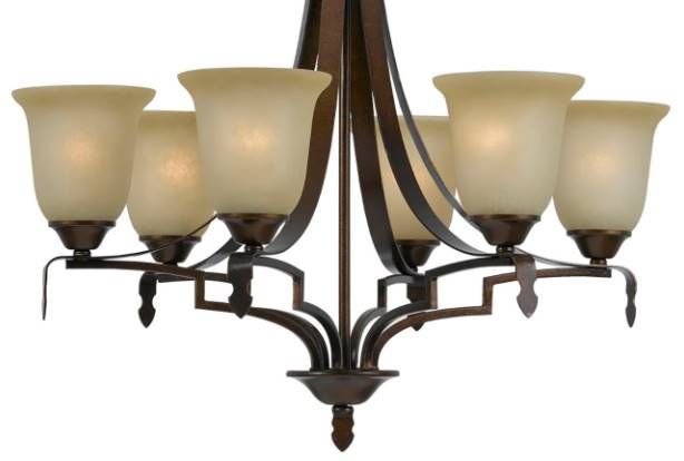 Cal® Lighting & Accessories Dabois 6-Light Golden Chandelier-1