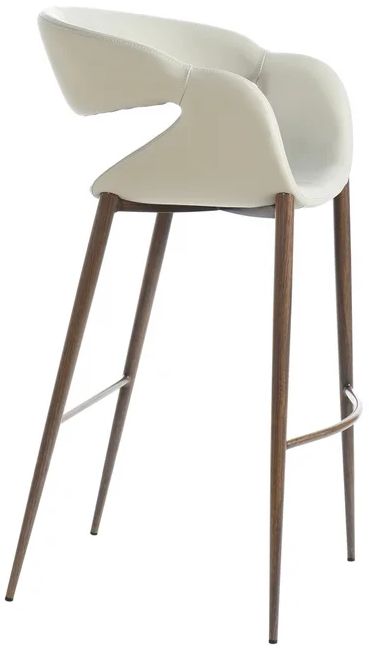 Stylecraft Light Gray/White Bar Stool-2