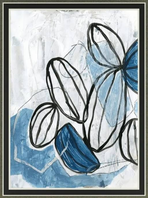 Classy Art Blue Lanterns I by June Erica Vess Wall Art-1