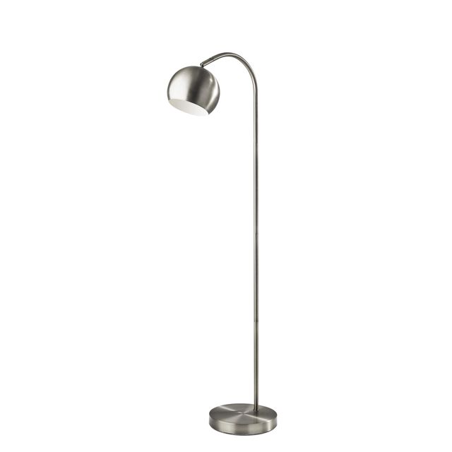Adesso® Emerson Brushed Steel Floor Lamp-0