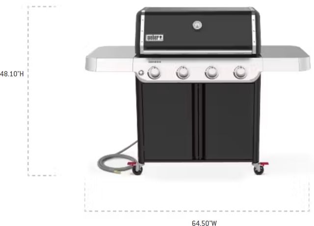 Weber® Genesis E-415 4-Burner Black Freestanding Natural Gas Grill-1