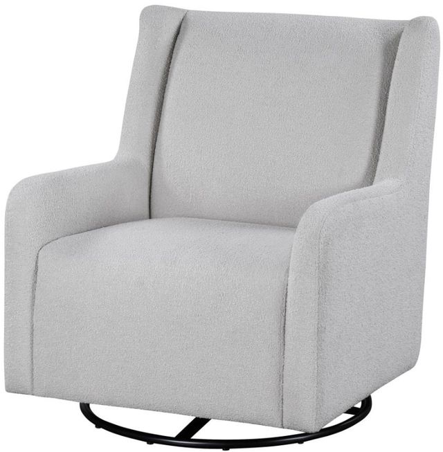 Coaster® Serra Dove Gray Upholstered Manual Swivel Glider Recliner-2