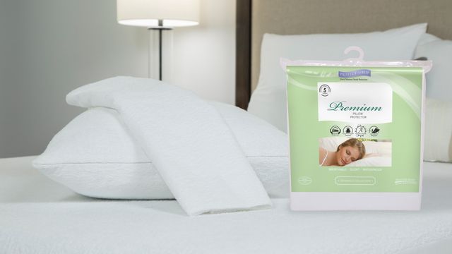 Protect-A-Bed® Originals White Premium Standard Pillow Protector-1
