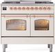 Ilve® Nostalgie II Series 40" Antique White Pro Style Dual Fuel Range-0
