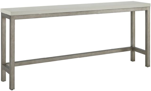 Universal Explore Home™ Oasis Antique Nickel/Nomad Snow Console with Stools-3