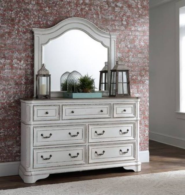Liberty Furniture Magnolia Manor Antique White/Weathered Bark  Dresser-1