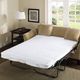 Olliix by Madison Park Essentials White Waterproof Quilted Microfiber Queen Frisco Sofa Bed Pad-1