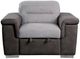 Mazin Furniture Alfio Gray Chair with Pull-out Ottoman-0