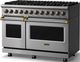 Viking® 5 Series 48" Stainless Steel Pro Style Dual Fuel (NG) Range with Brushed Brass Trim-3