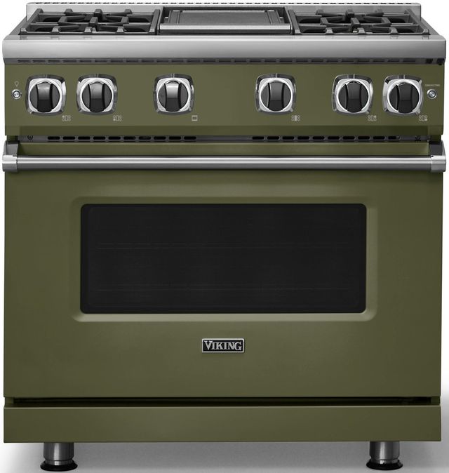 Viking® 7 Series 36" Martini Pro Style Liquid Propane Gas Range with Griddle-2