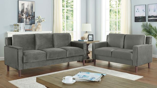 Furniture of America® Brandi 2-Piece Gray Sofa Set-0