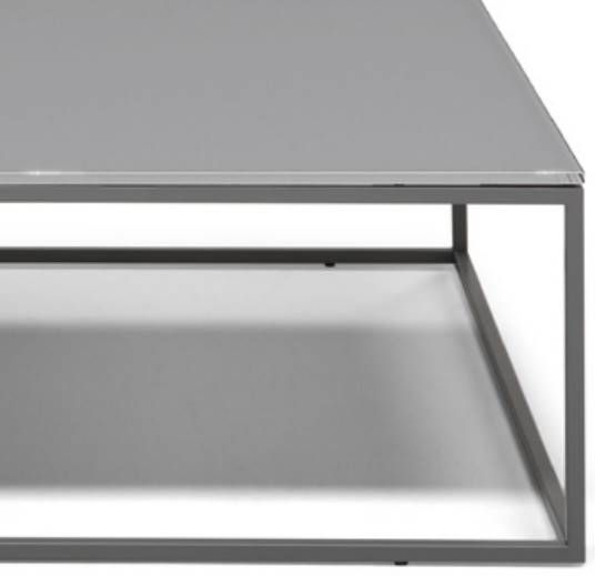 Natuzzi Editions Cabaret Matte Beton Square Coffee Table with Matte Coffee Base-1