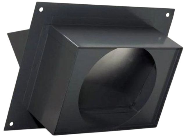 Vent-A-Hood 8" Black Round Wall Louver-0