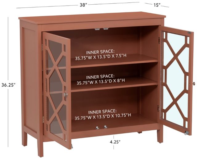 Linon Fetti Terracotta Large Cabinet-2