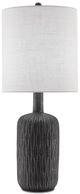 Currey & Company Rivers Matte Black/White Table Lamp-0