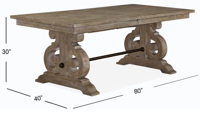 Magnussen Home® Tinley Park Dovetail Gray 80" Rectangular Dining Table-2