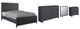 Bernards Fairborne 4-Piece Chalkboard Queen Full Bedroom Set-0
