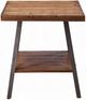 ACME Furniture Ikram 2-Piece Weathered Oak End Table Set with Sandy Black Base-1