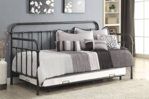 Coaster® Livingston Dark Bronze Daybed With Trundle-1